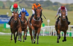 Bear Force One wins for Lambourn trainer Roger Teal at Newmarket yesterday.